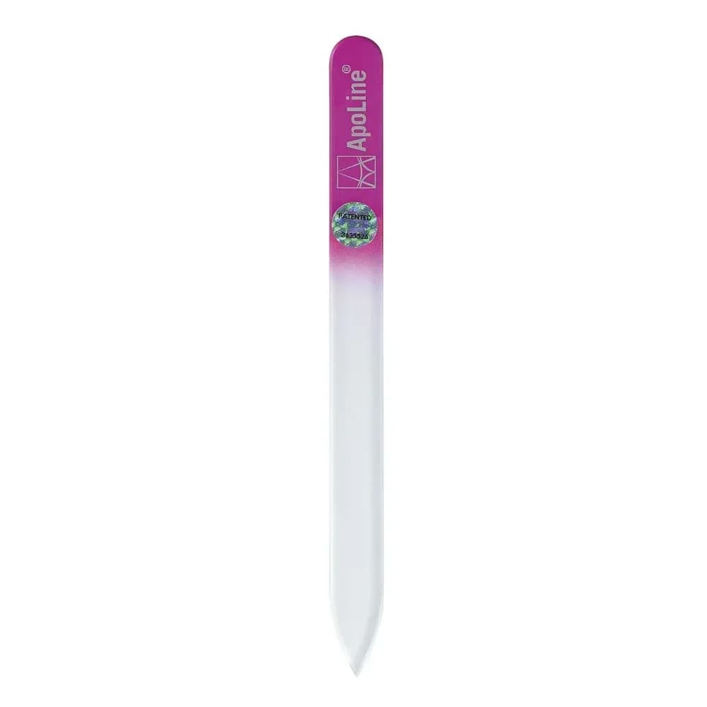 Apoline Nagelfeile Glas 14 cm pink