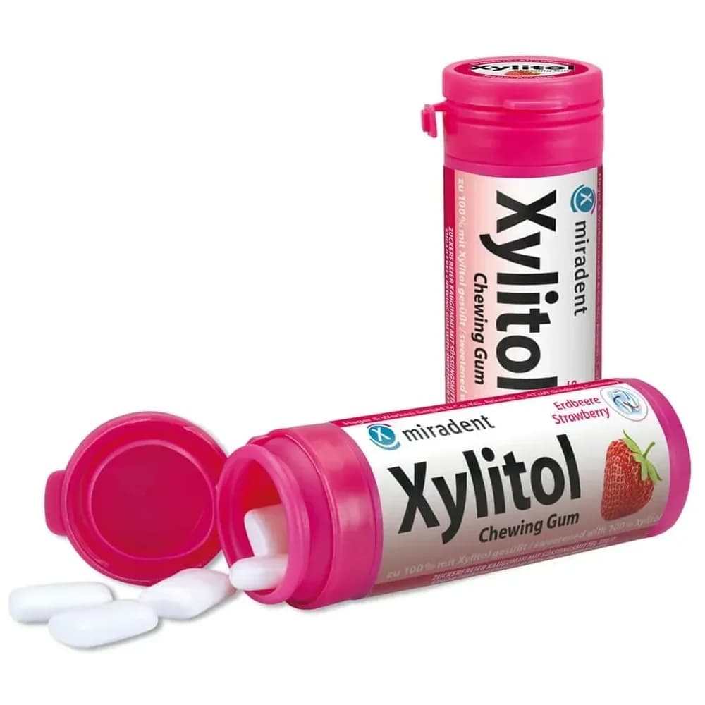 Xylitol Kaugummi Erdbeere Miradent