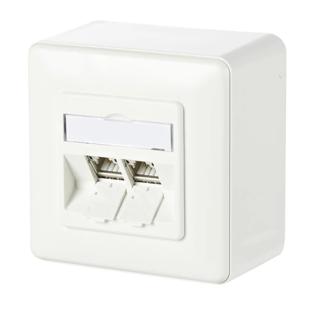 METZ CONNECT C6Amodul 2 Port 180° Modul AP, reinweiß