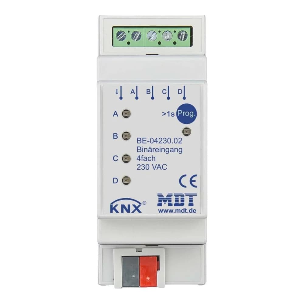 MDT Binäreingang BE-04230.02 4fach 2TE REG