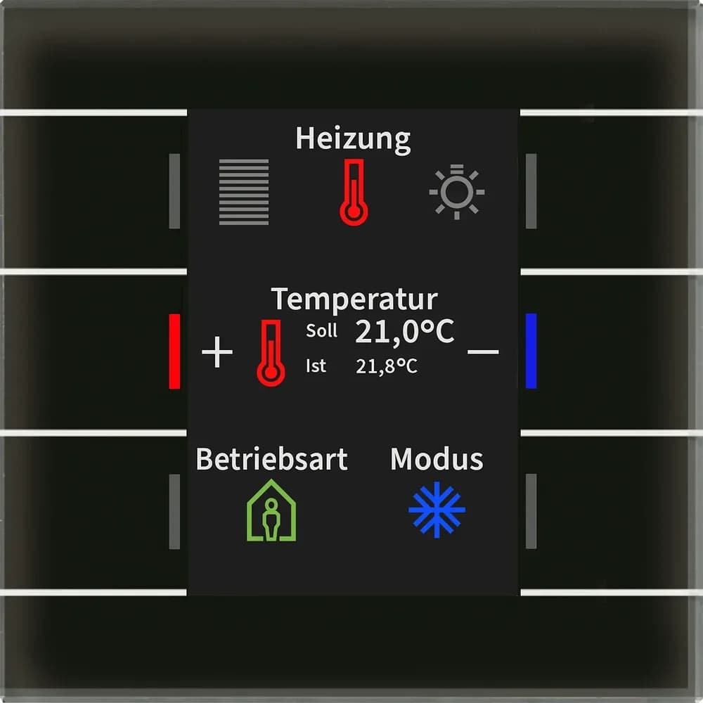 MDT BE-GT2TS.02S KNX, Schalter + Taster, Schwarz