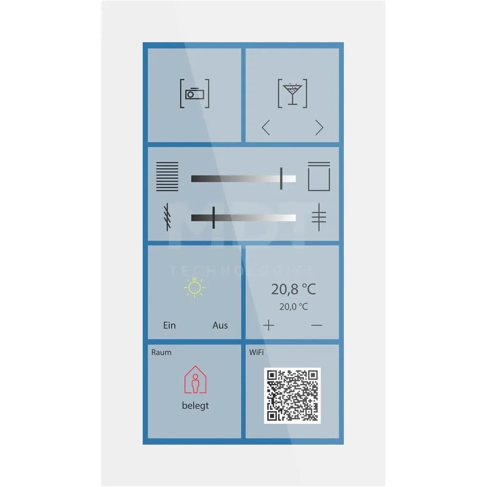 MDT Glass Touch Smart Plus, Smart Home Hub, Weiss