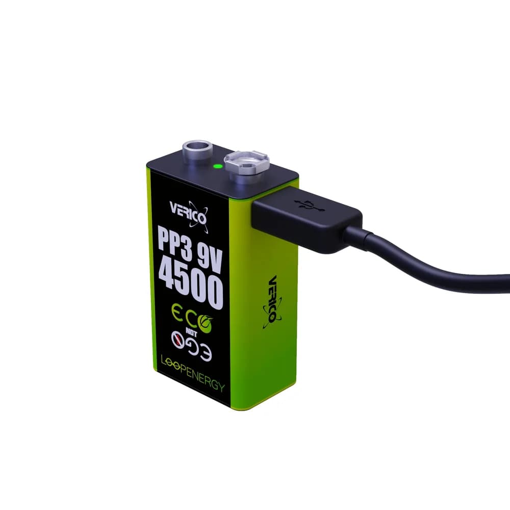 Verico 9V Block Akku Li-Ion 500mAh 2er 1UDBT-A3WEB2-NN Akku