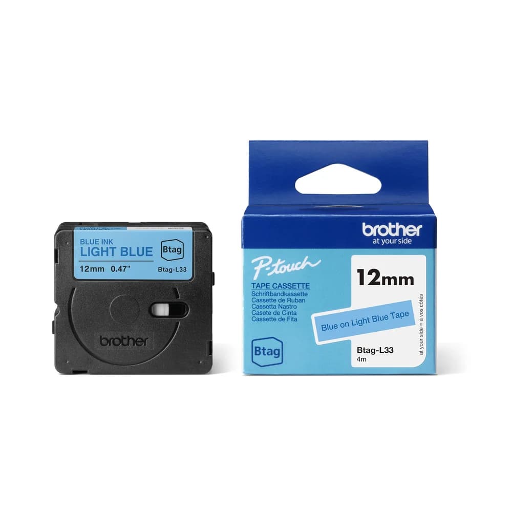 Brother Schriftband »Btag« 12 mm x 4,0 m blau, 1.2 cm