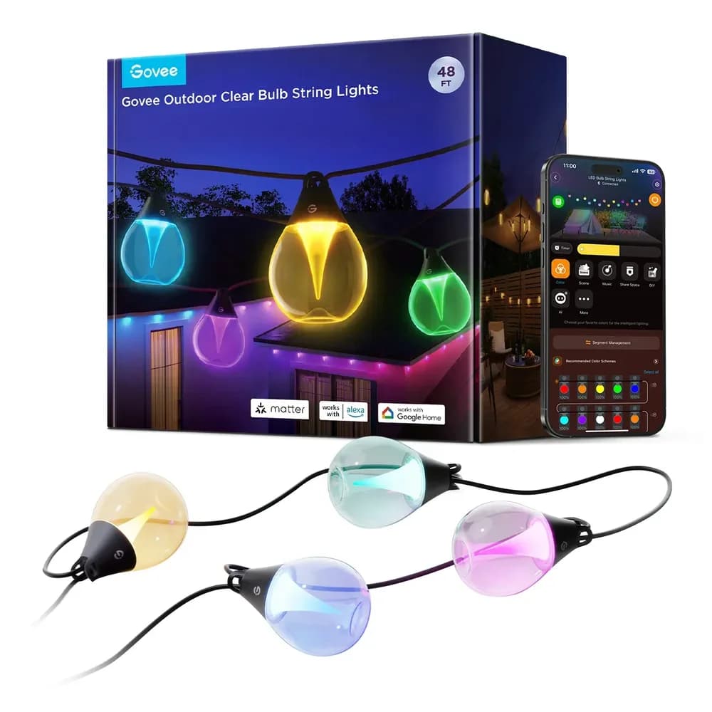 GOVEE Outdoor Clear Bulb String Lights