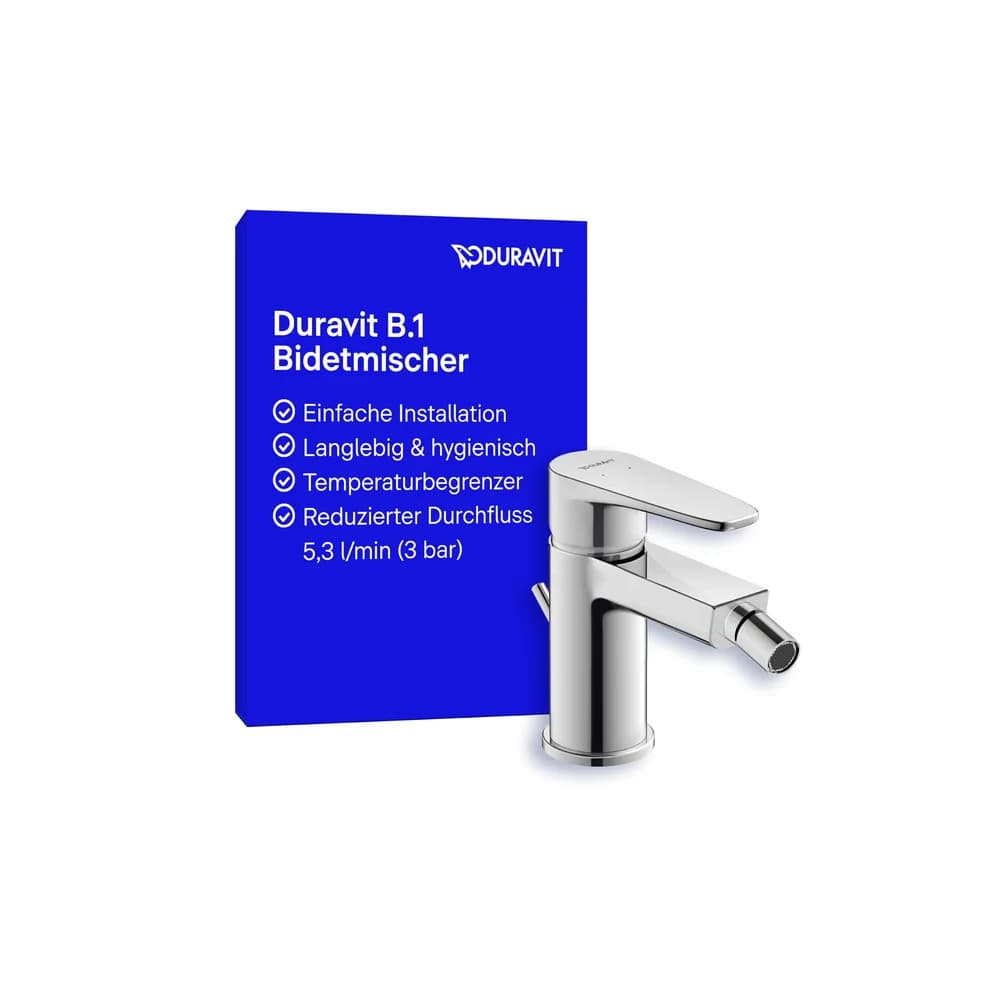 Duravit Bidet-Einhebelmischer B.1 Ausladung 127mm, chrom