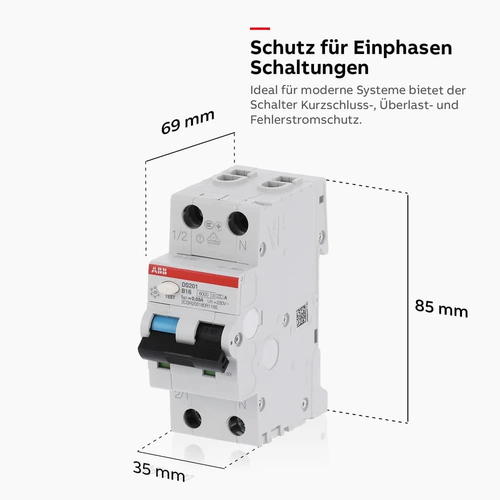 ABB, Schutzschalter, DS201 B16 A30