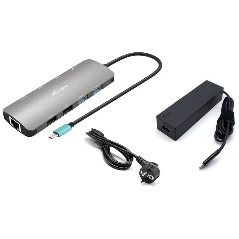 i-tec USB-C Metal Nano 2x HDMI Docking Station, PD 100W + Charger 100W